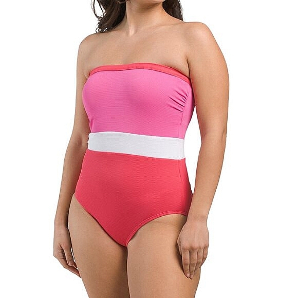 NWT Tommy Bahama Women's Coral Island Cays Color Block One-Piece Swimsuit Size 6